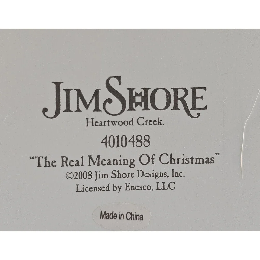 Jim Shore Real Meaning Of Christmas #4010488 Hand Painted Resin '08 Retired 2013
